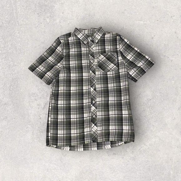 Browning Button Down Plaid Green, White, and Grey Shirt Men’s M - Picture 1 of 3